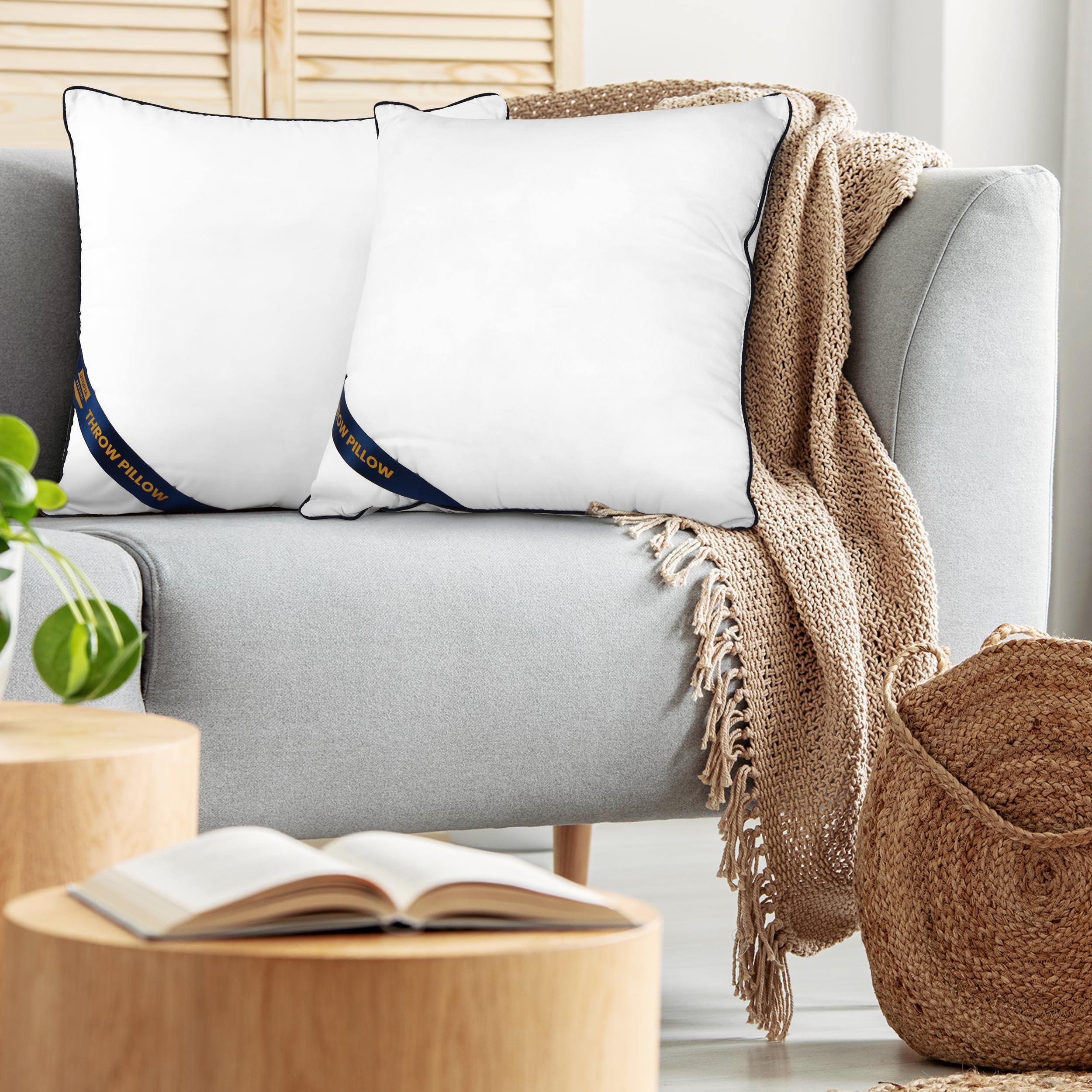 Utopia Bedding pair of pillow inserts for easy refresh