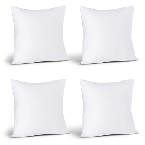 Utopia Bedding white pillows on outdoor furniture for year-round lounging style
