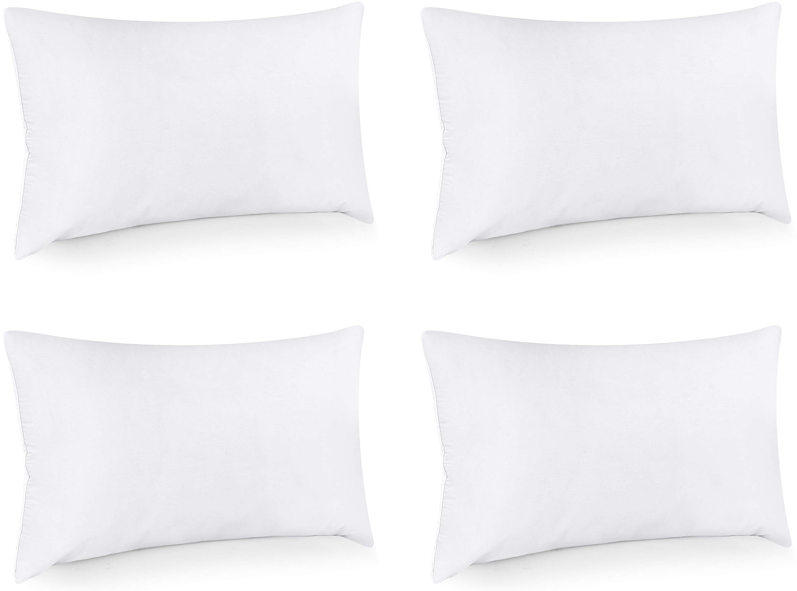 Utopia Bedding Throw Pillows with high rebound filling maintain shape and plushness.