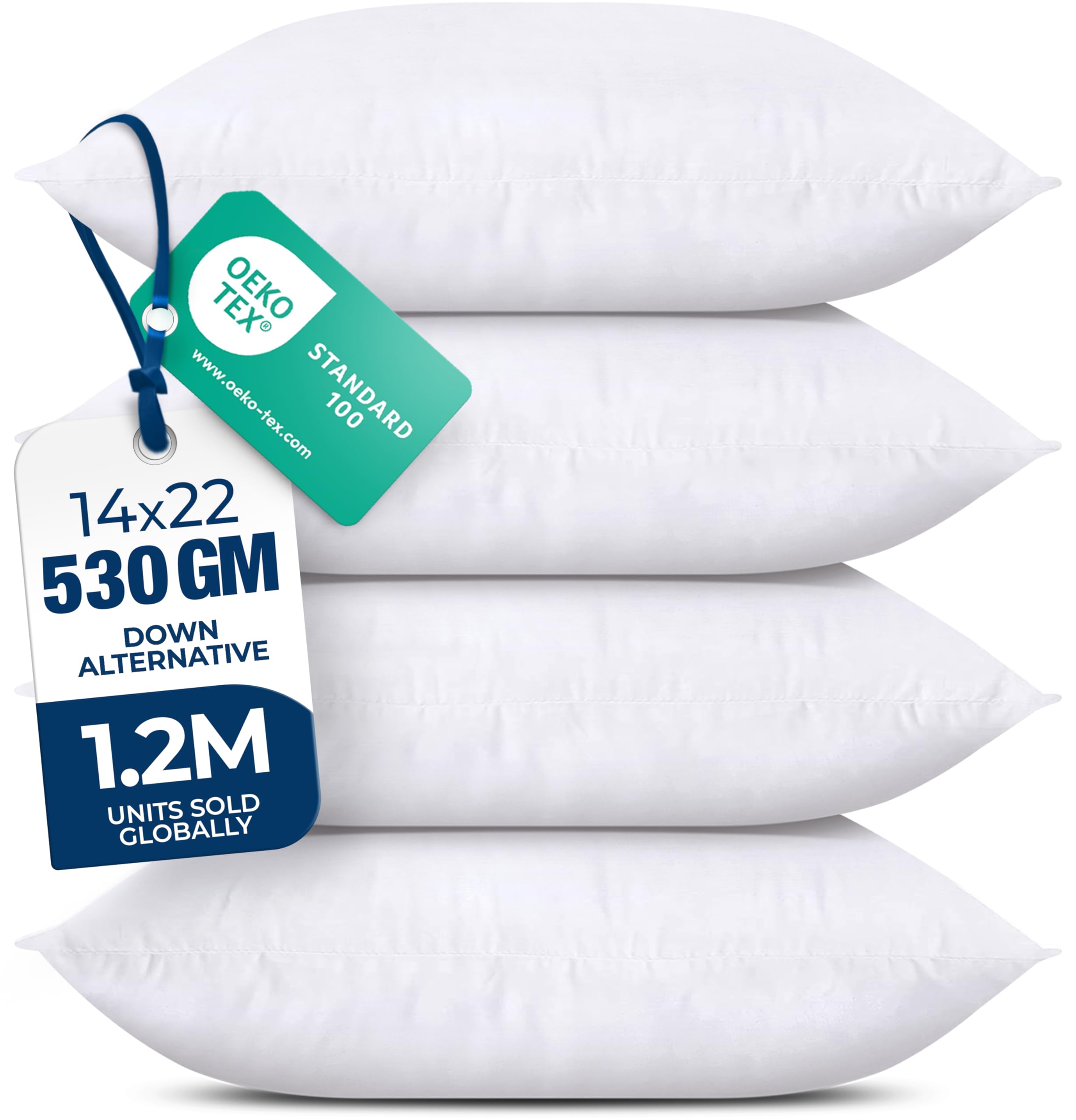 Utopia Bedding throw pillow inserts in white with plush loft