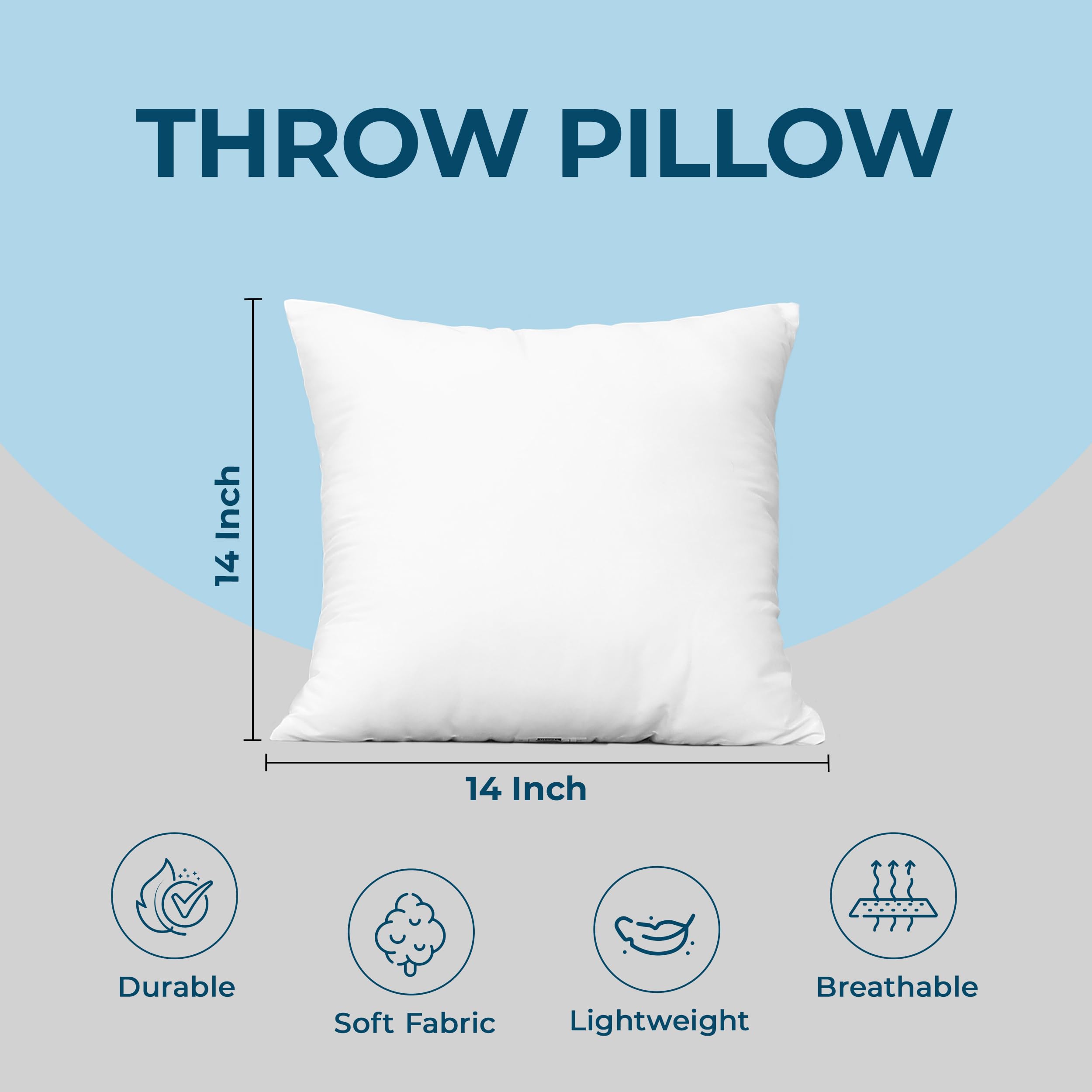 Utopia Bedding throw pillows white 14x14 texture closeup emphasizing brushed cover softness