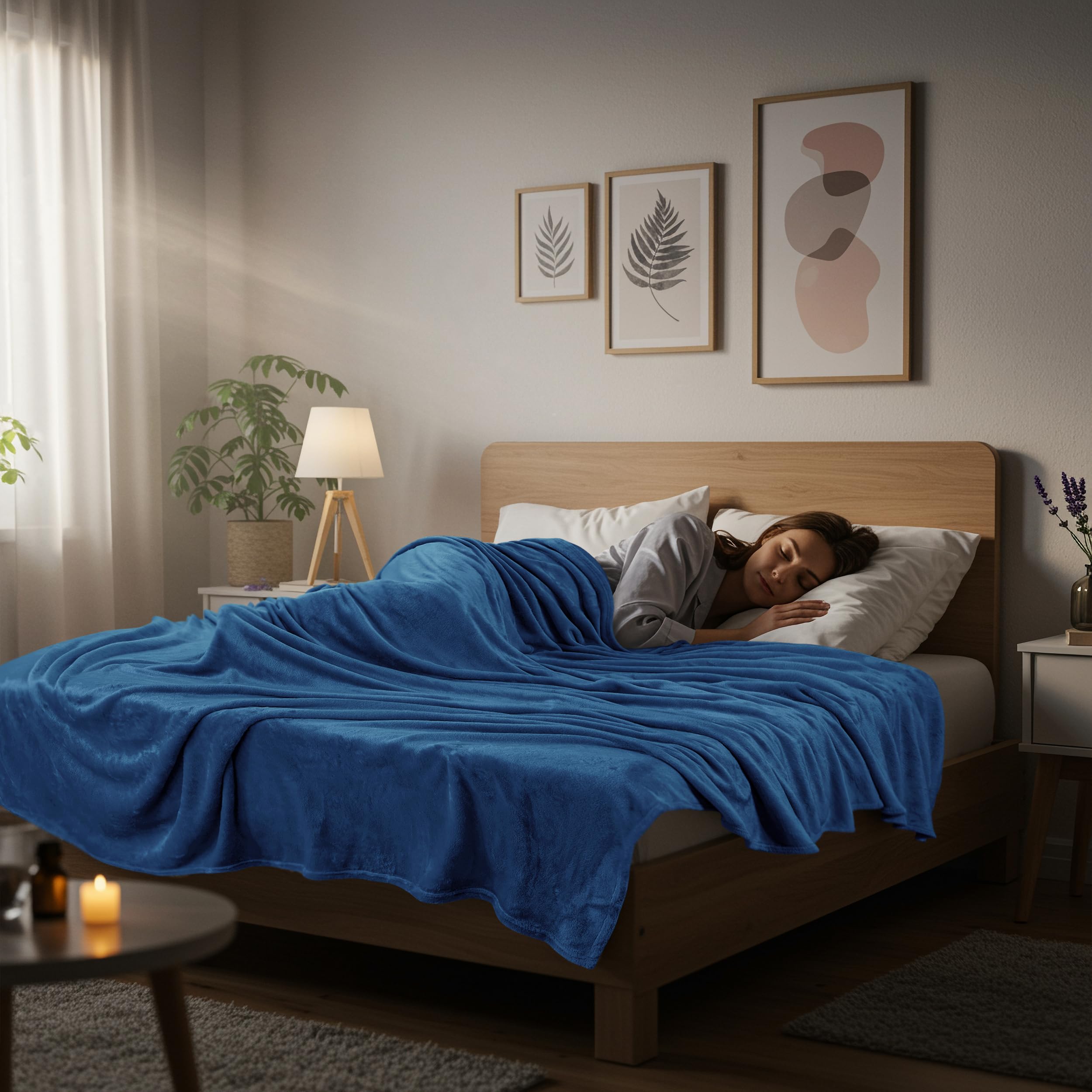 Utopia Bedding travel-friendly blanket suited for winter camping or chilly flights.
