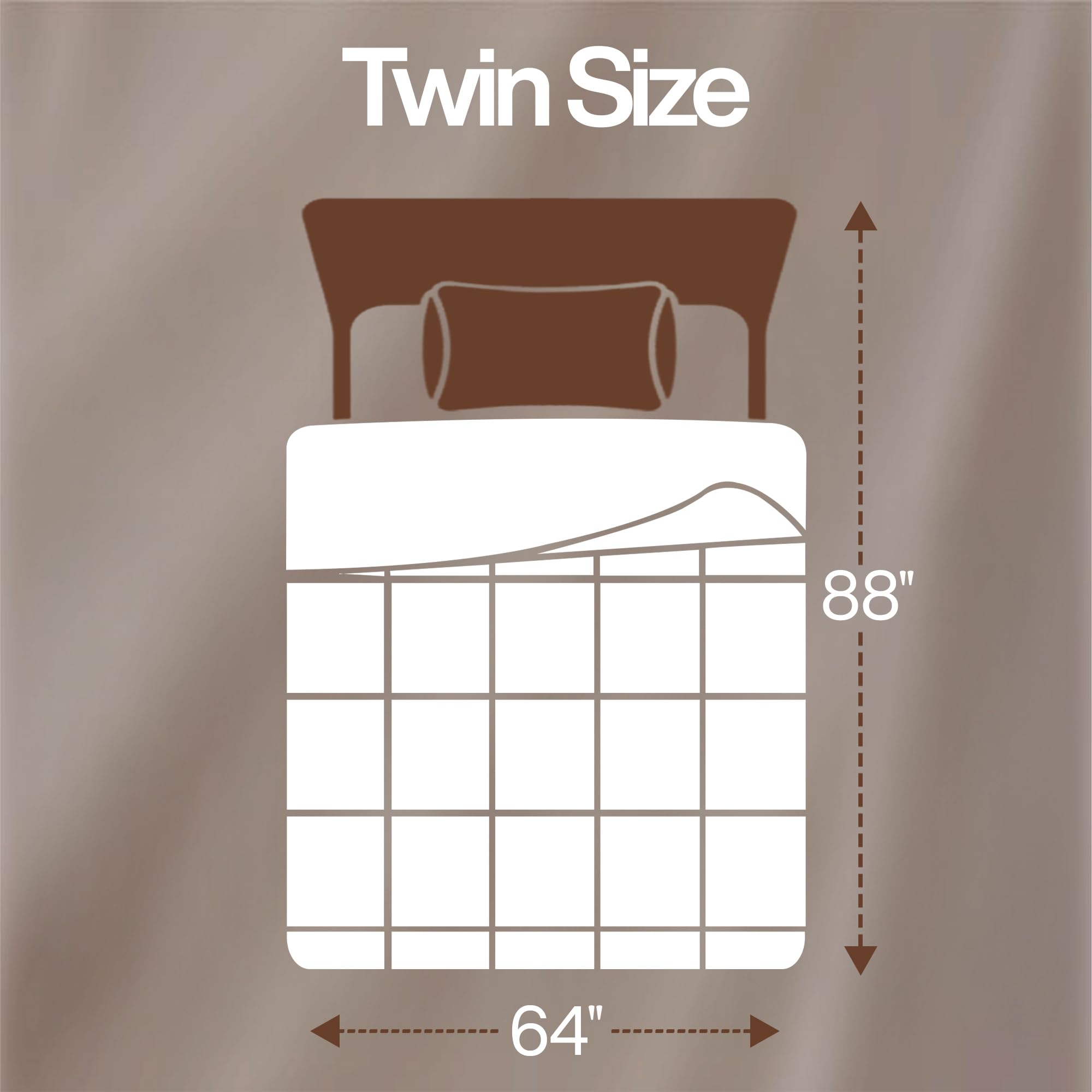 Utopia Bedding twin comforter on bed shows box stitching for even loft