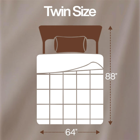 Utopia Bedding twin comforter on bed shows box stitching for even loft