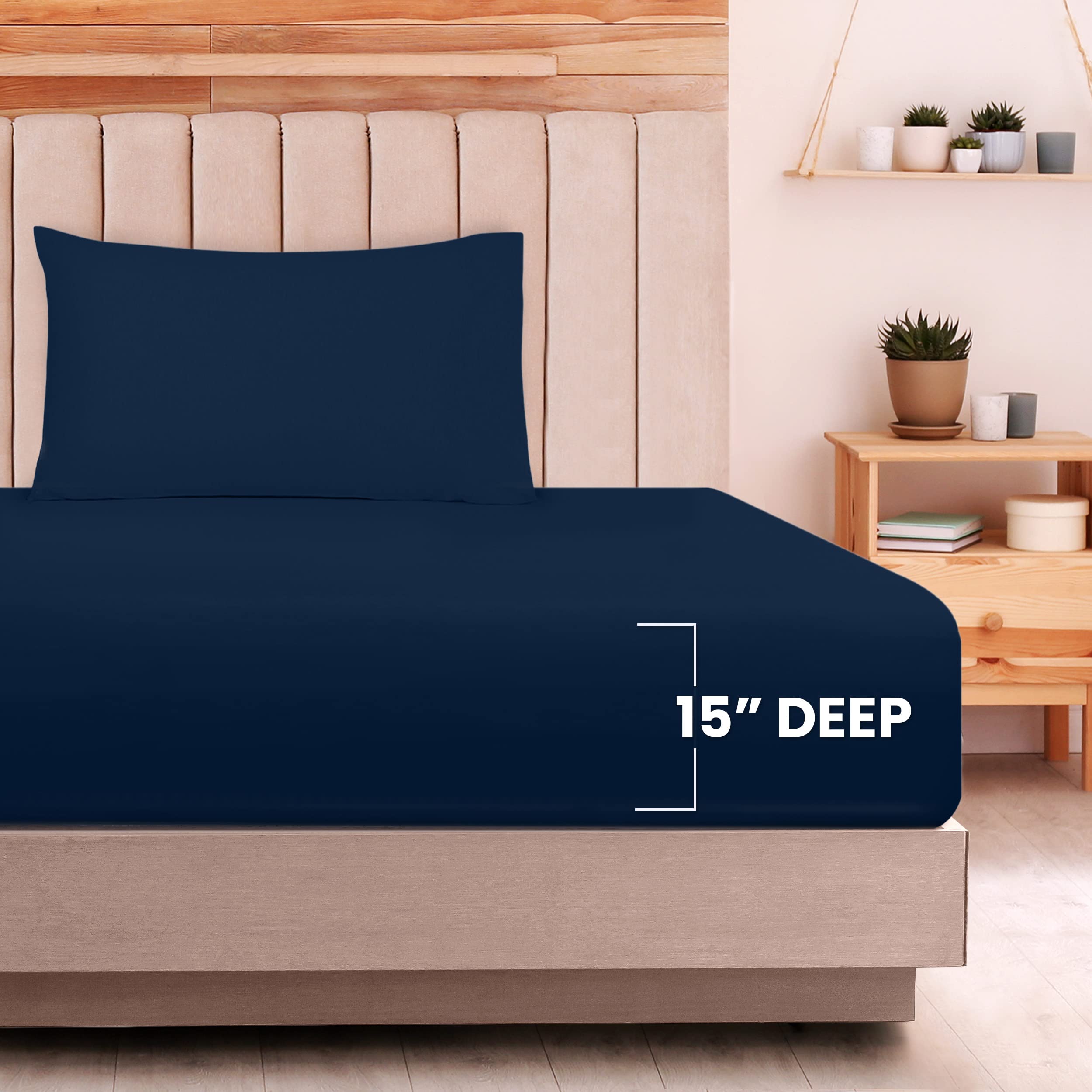 Close-up of Utopia Bedding jersey knit texture showing stretch and softness