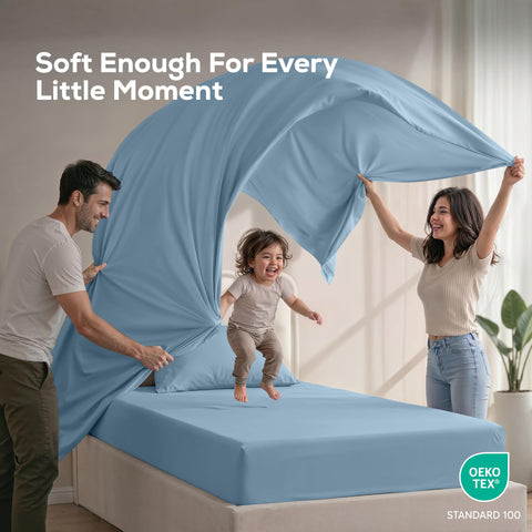Utopia Bedding all-around elastic demonstrated for a secure fitted sheet