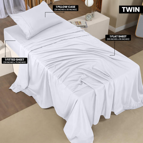 Utopia Bedding twin fitted sheet 39x75 with 15-inch pocket and elastic