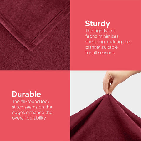 Two-sided pile close-up showing plush texture and craftsmanship.
