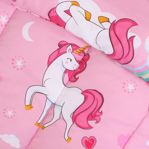 Utopia Bedding unicorn kids comforter set machine washable in cold water for easy cleanup