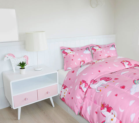 Utopia Bedding unicorn kids comforter set lightweight warmth suitable for both warm and cool nights