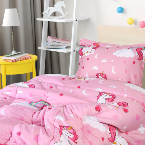Utopia Bedding unicorn kids comforter set includes pillow shams for a coordinated look