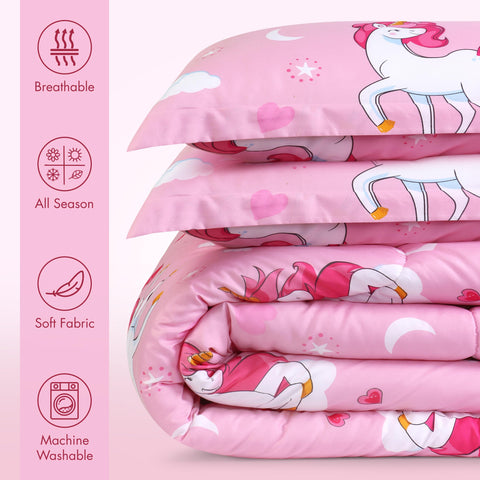 Utopia Bedding unicorn kids comforter set two-sided design ideal for quick room refreshes