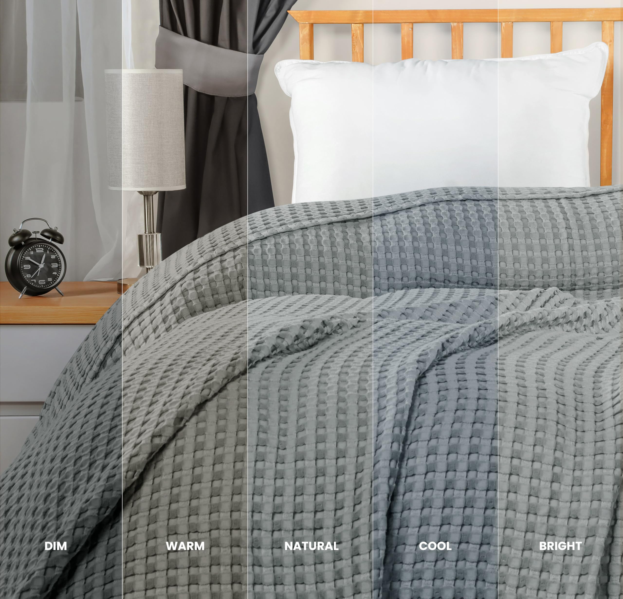 Utopia Bedding all-season waffle blanket ready for outdoor picnic use