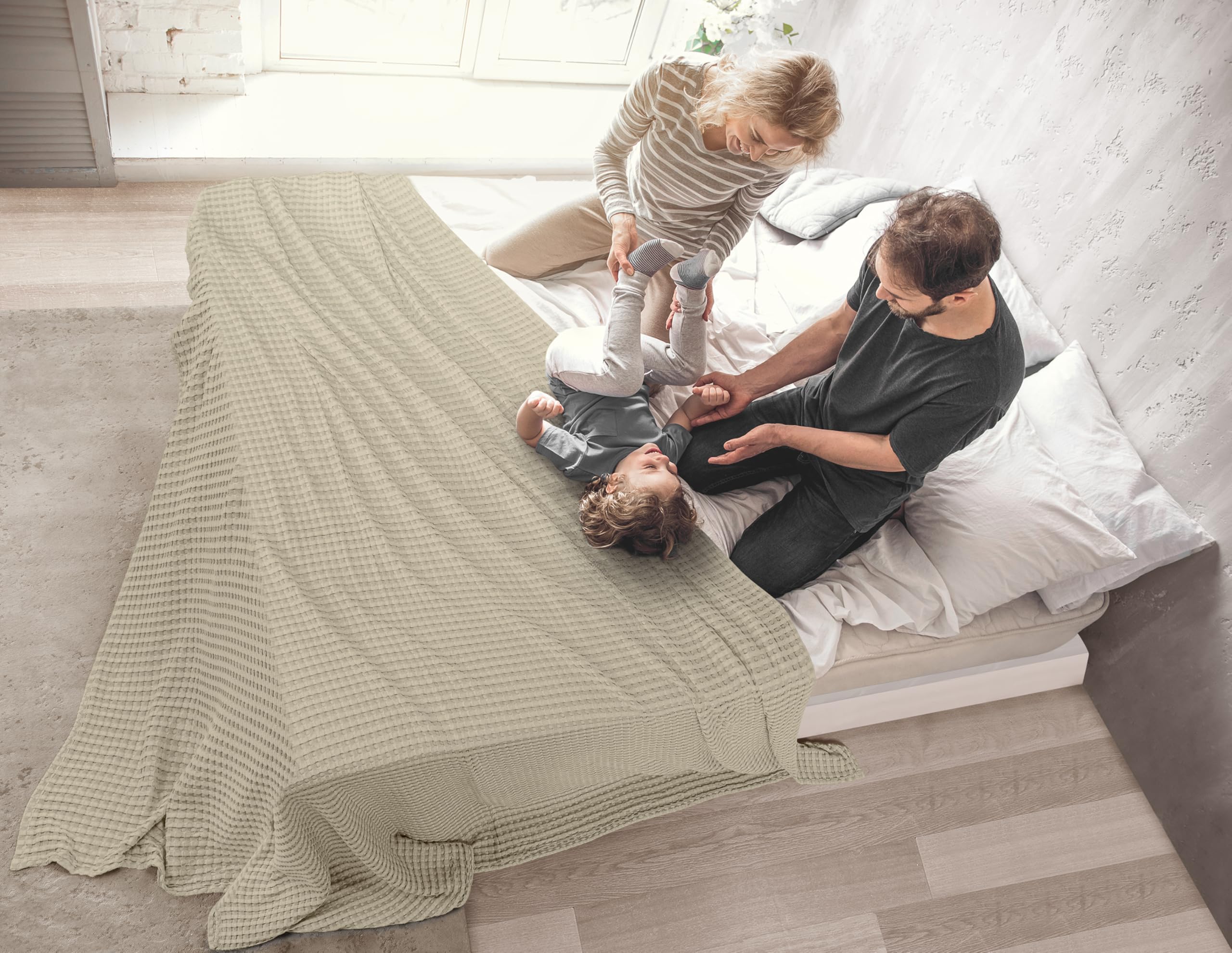 Utopia Bedding all-season blanket ready for travel and outdoor use.
