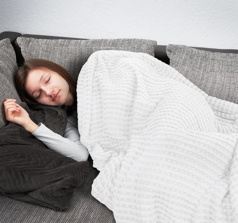 Utopia Bedding waffle blanket white color matching any bedroom decor