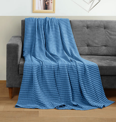 Utopia Bedding all-season blanket on sofa for cozy evenings