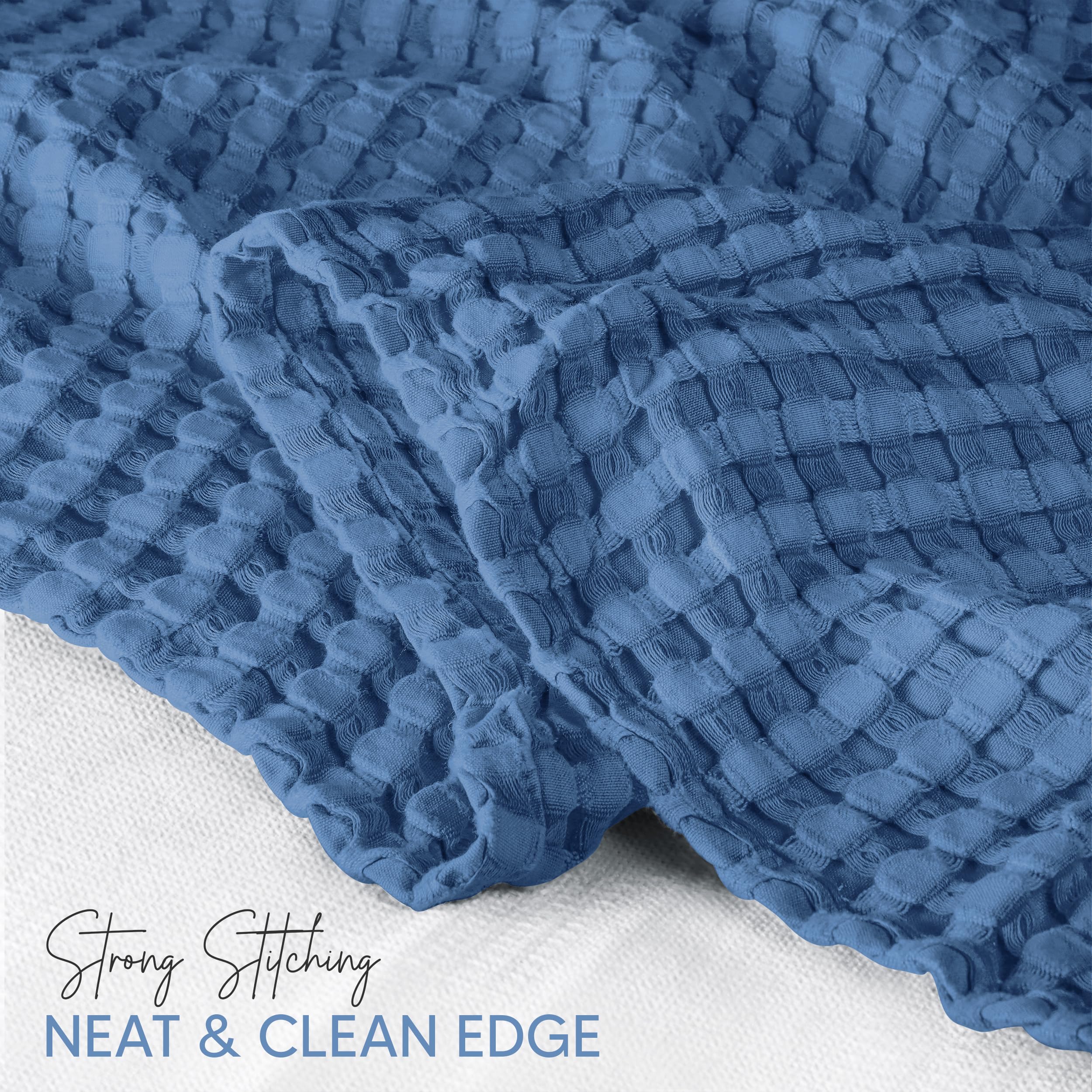 Utopia Bedding waffle weave edge detail emphasizing durability