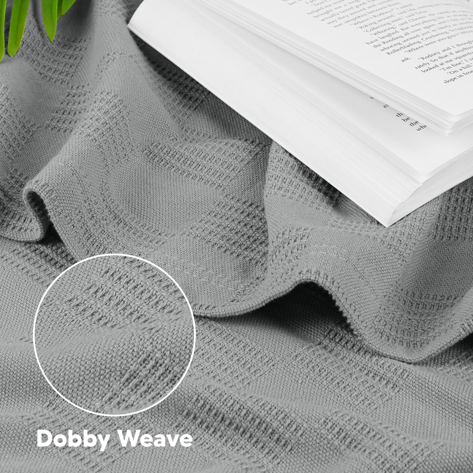 Utopia Bedding waffle pattern blanket provides soft surface and breathable warmth.