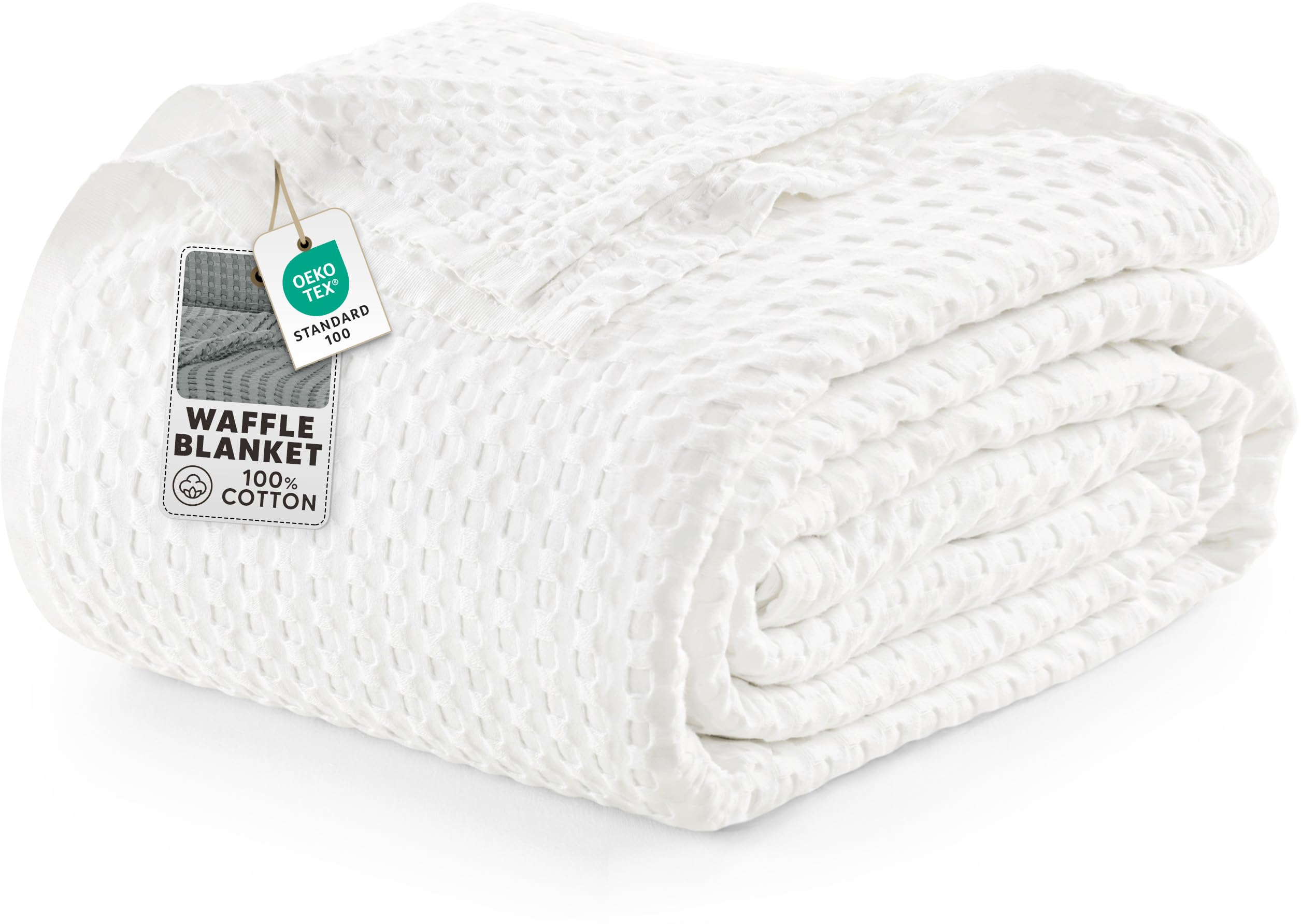 Utopia Bedding waffle weave blanket twin closeup showing breathable warmth.