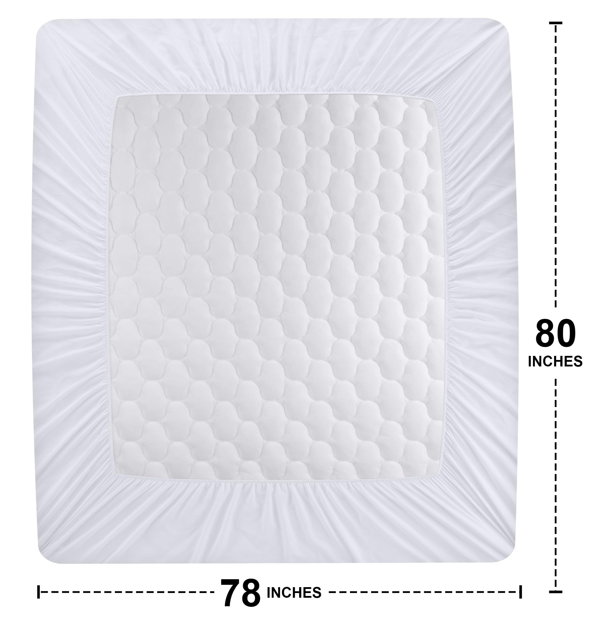 Utopia Bedding king protector features a noiseless design for uninterrupted sleep.