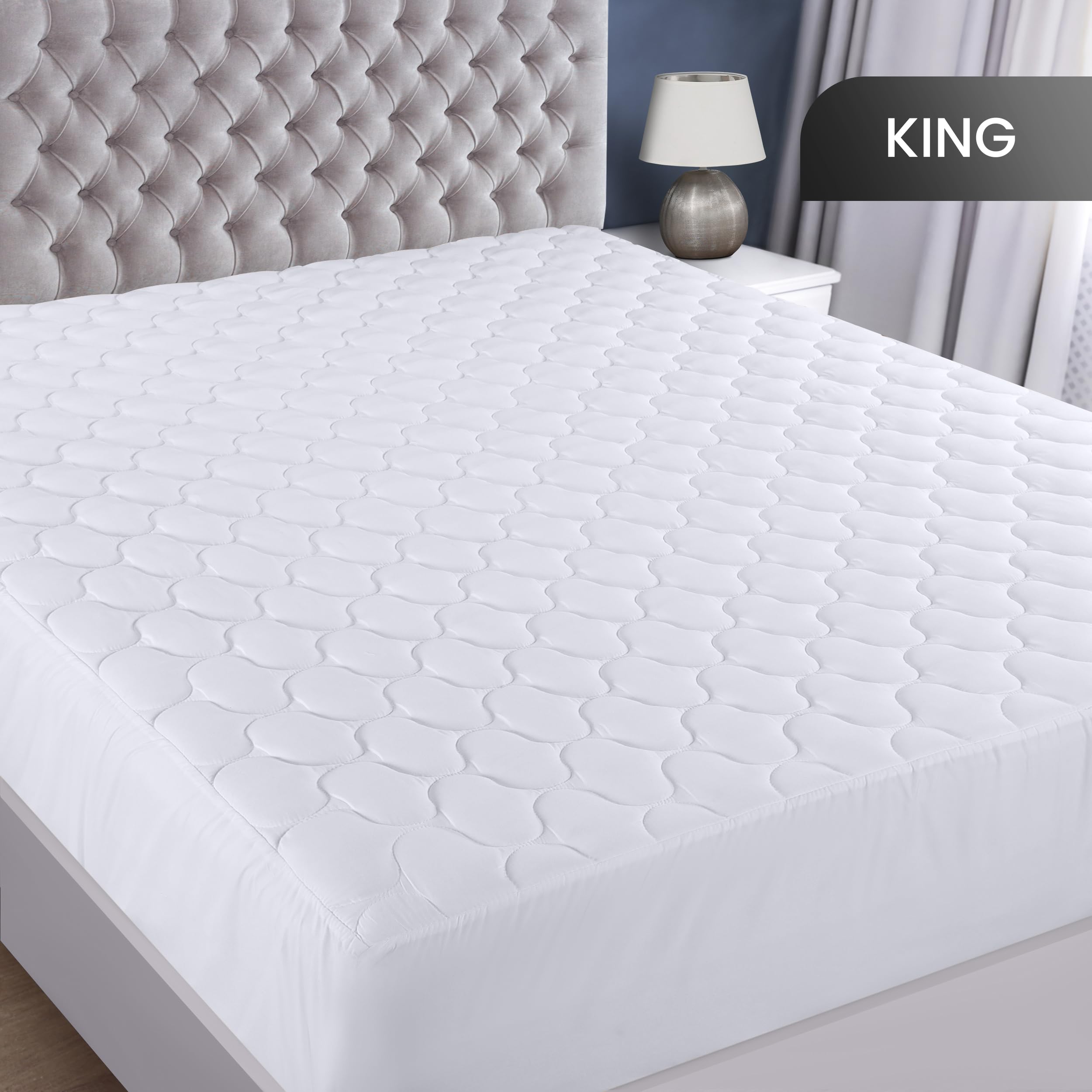 Utopia Bedding waterproof protector with soft quilted top for breathable comfort.