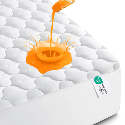 Utopia Bedding waterproof mattress protector on Twin XL bed stays securely in place