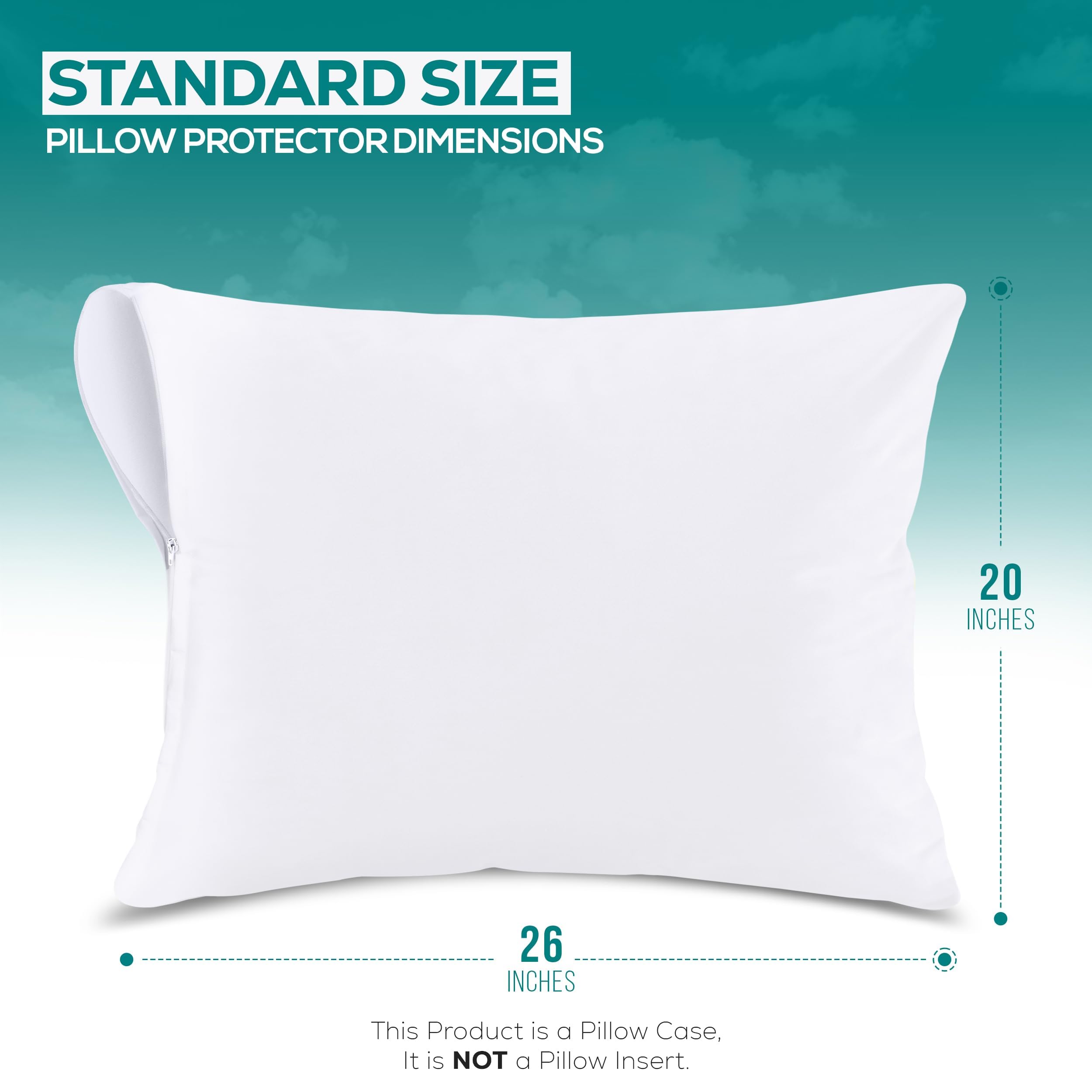 Close-up of Utopia Bedding waterproof pillow cover highlighting TPU coating and soft fabric.