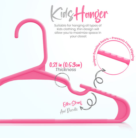Utopia Home 11-5-inch kids hangers with shoulder grooves protect delicate outfits.