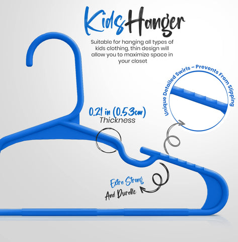 Utopia Home 11.5-inch plastic kids hangers for baby wardrobes