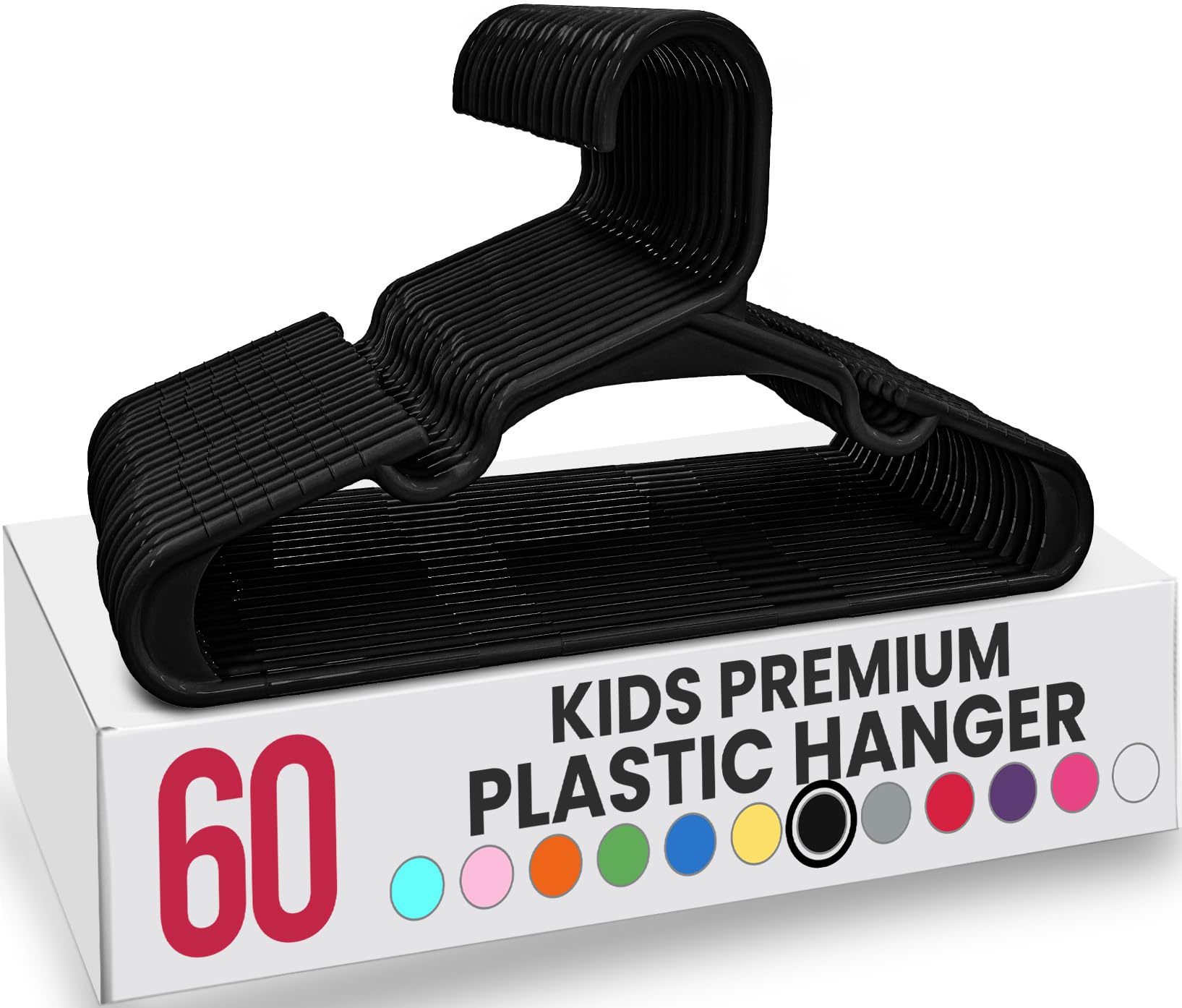 Utopia Home 60-pack kids hangers with non-slip design for neat outfits