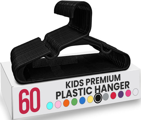 Utopia Home 60-pack kids hangers with non-slip design for neat outfits