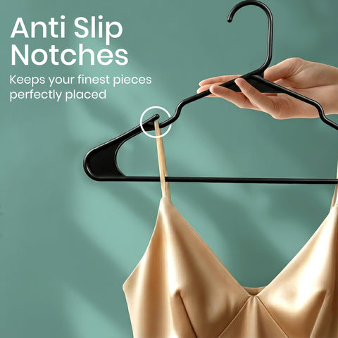 Utopia Home hanger with built-in strap hooks for camisoles and dresses