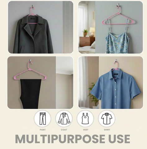 Utopia Home durable plastic hangers provide reliable support for everyday garments.
