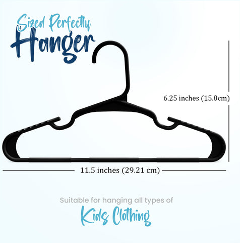 Utopia Home Kids Hangers with shoulder grooves keeping garments neat and in place.