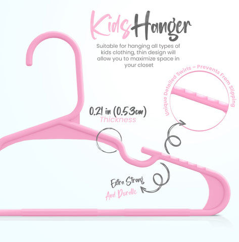 Utopia Home 11-5 inch kid hangers fit outfits neatly in small closets