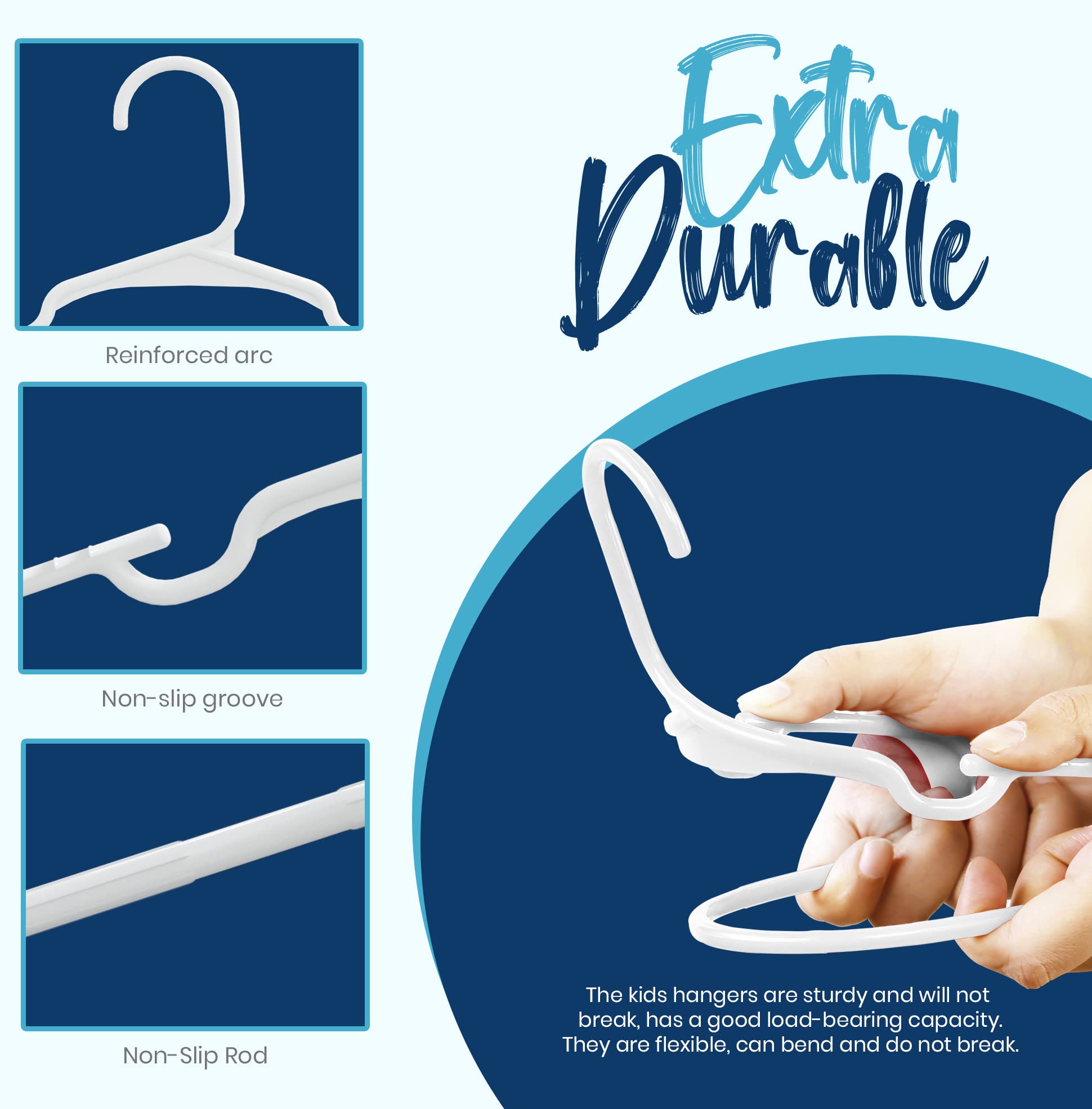 Utopia Home hangers are travel-friendly for daycare and trips.