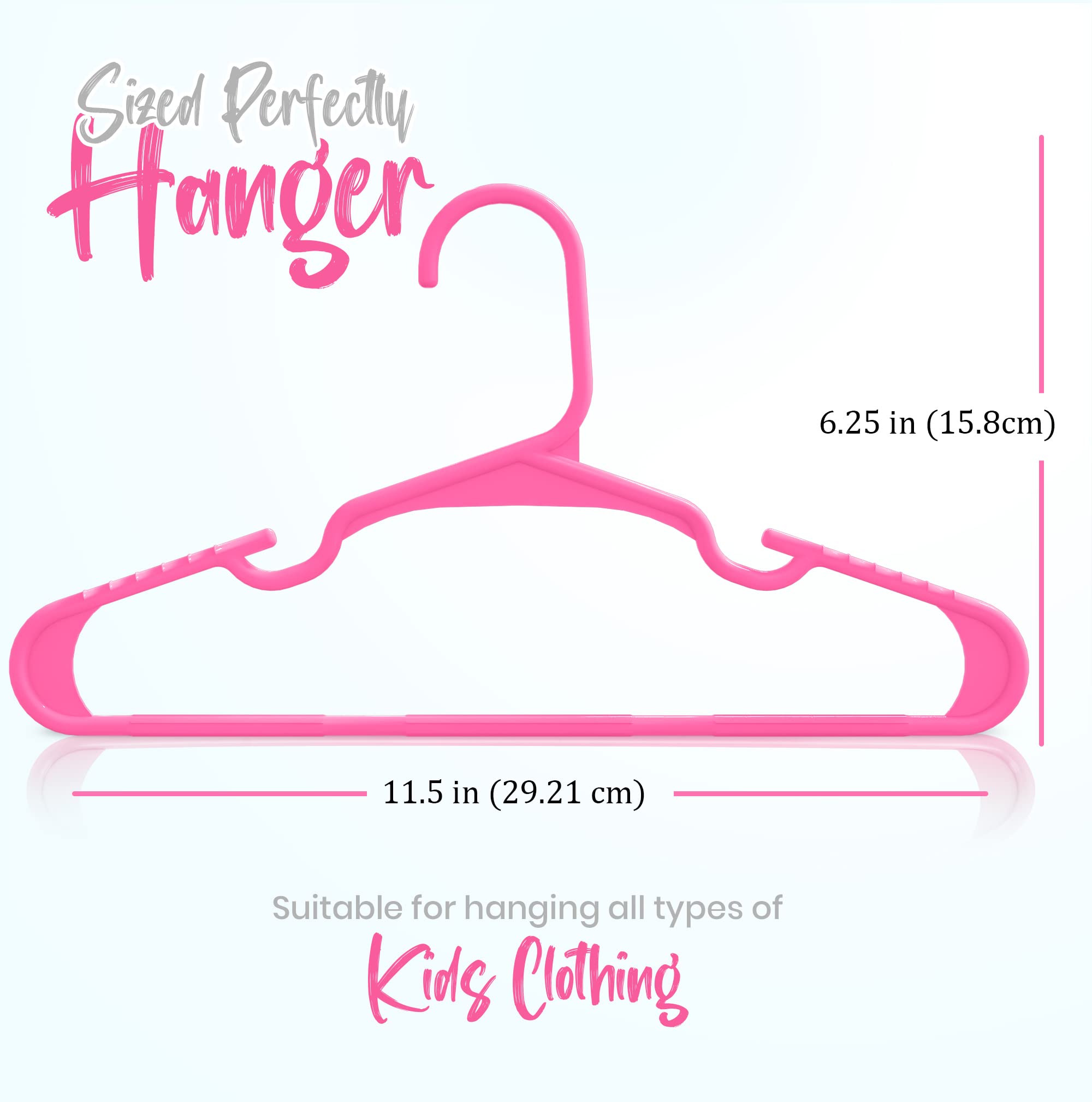 Utopia Home narrow space-saving hangers maximize closet capacity for baby wardrobes.