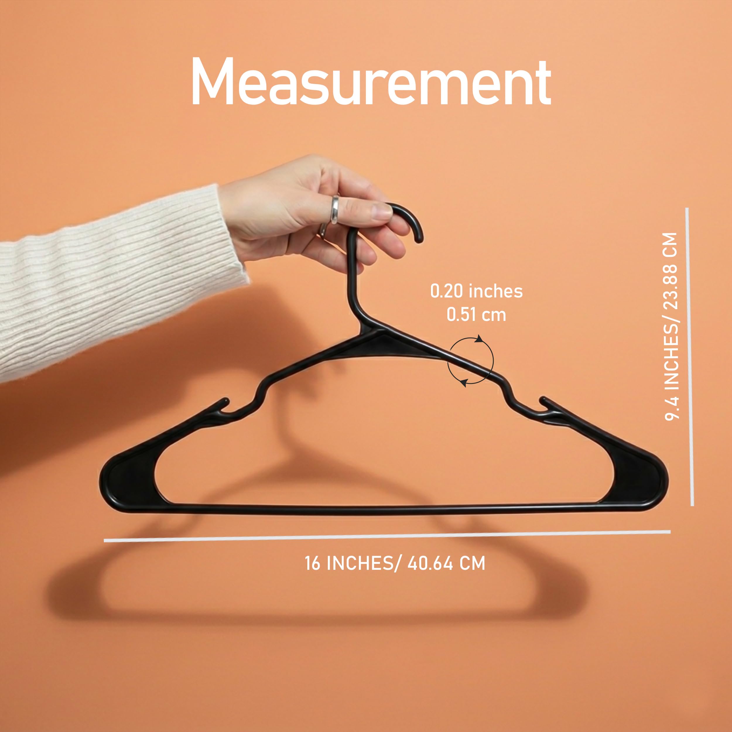 Utopia Home hanger showing non-slip shoulder grooves for delicate straps
