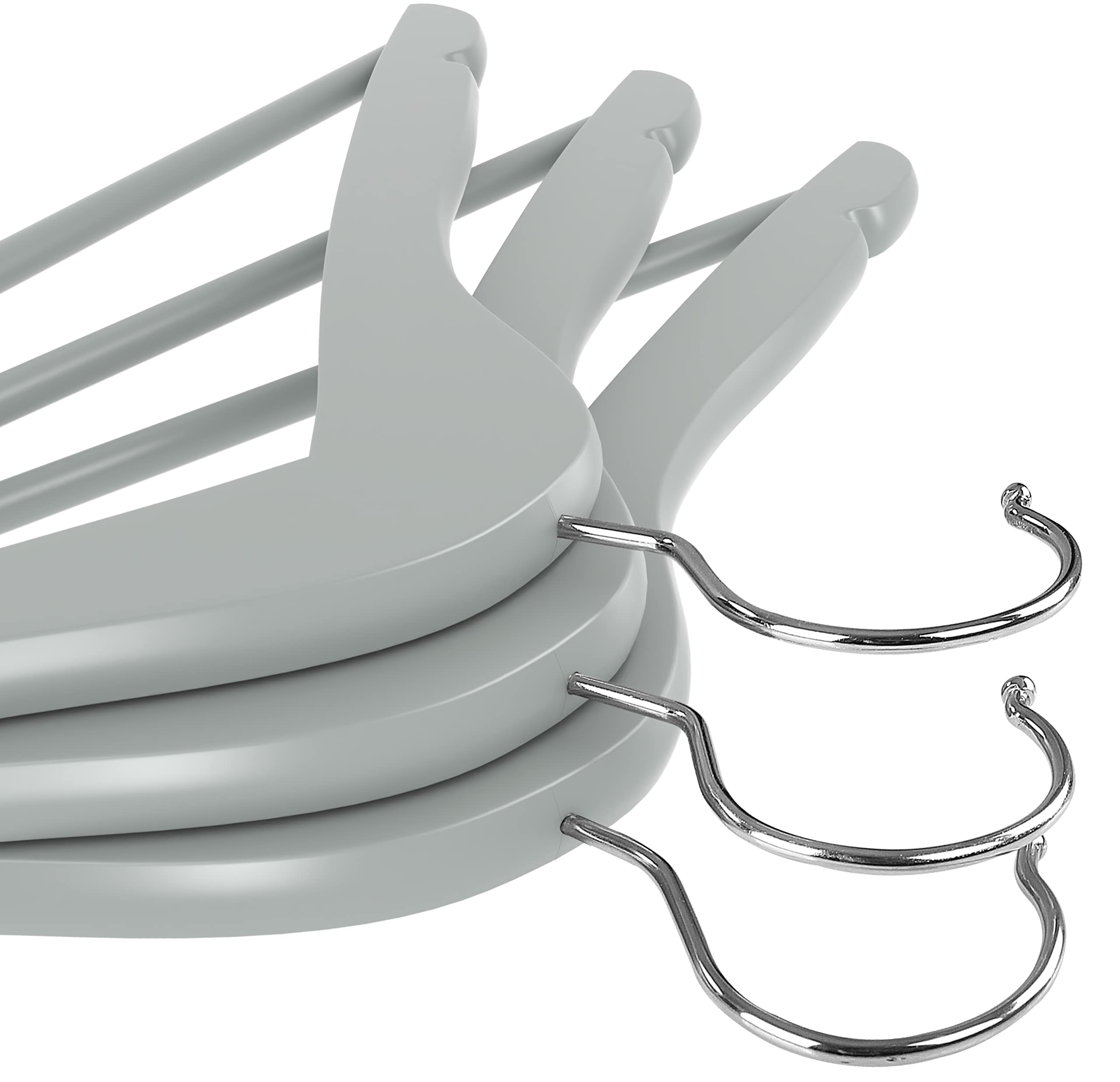 Utopia Home non-slip wooden hangers keep dresses and tops securely in place.