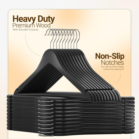 Utopia Home non-slip hanger with notches keeps dresses secure and wrinkle-free.
