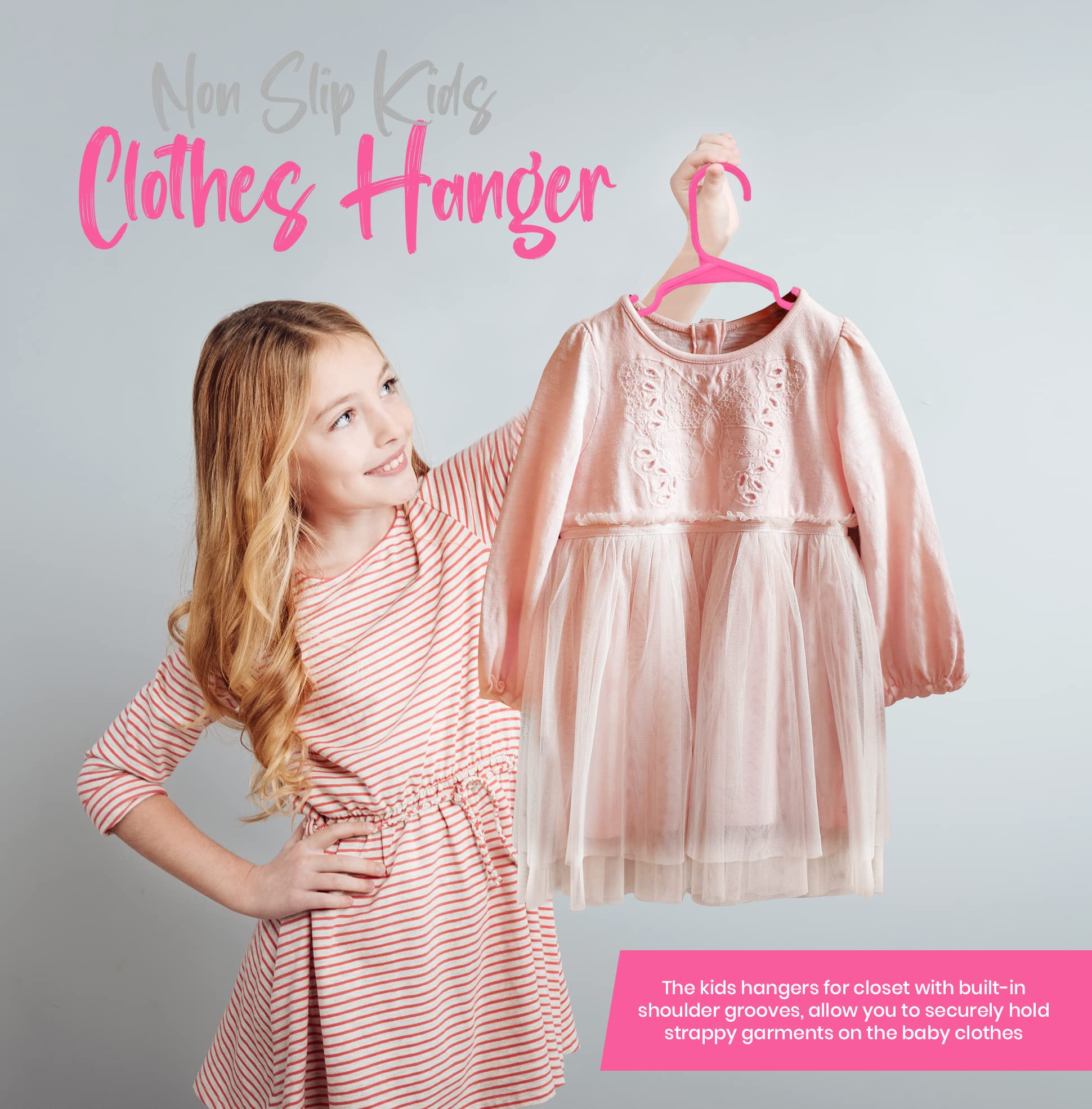 Utopia Home plastic baby hangers for a durable, affordable closet solution.