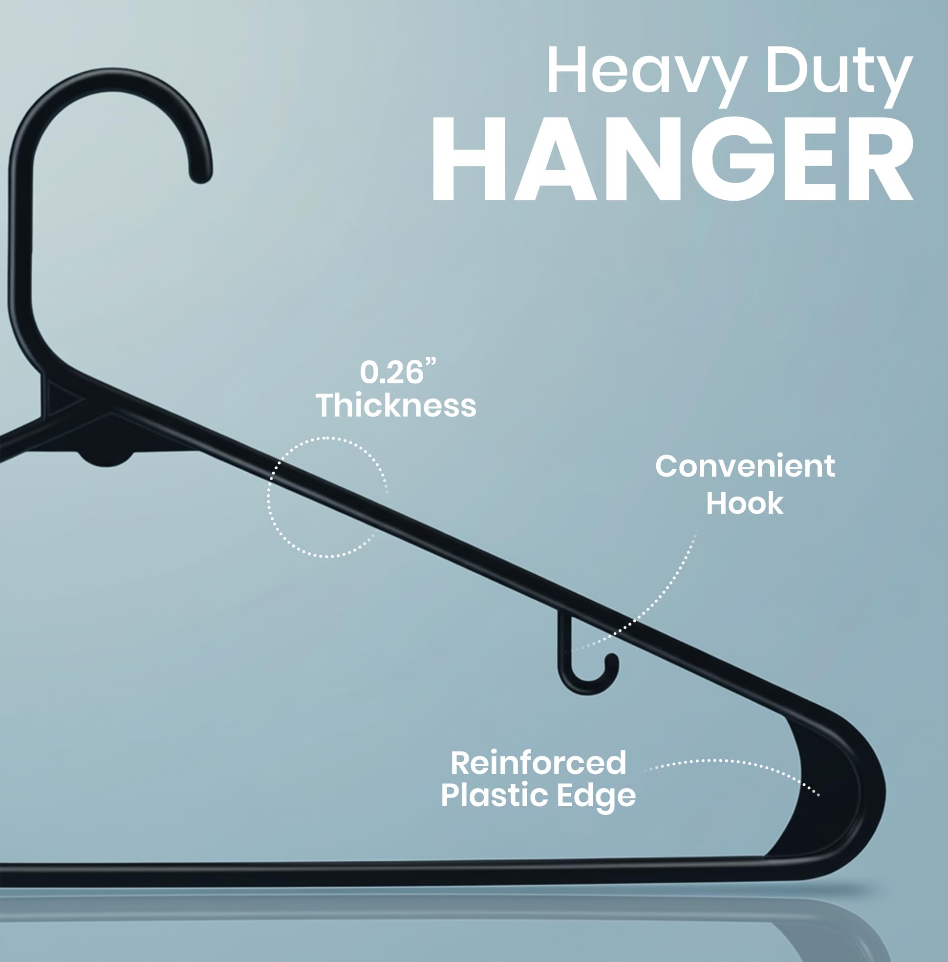 Utopia Home hangers with built-in strap hooks securing delicate straps.