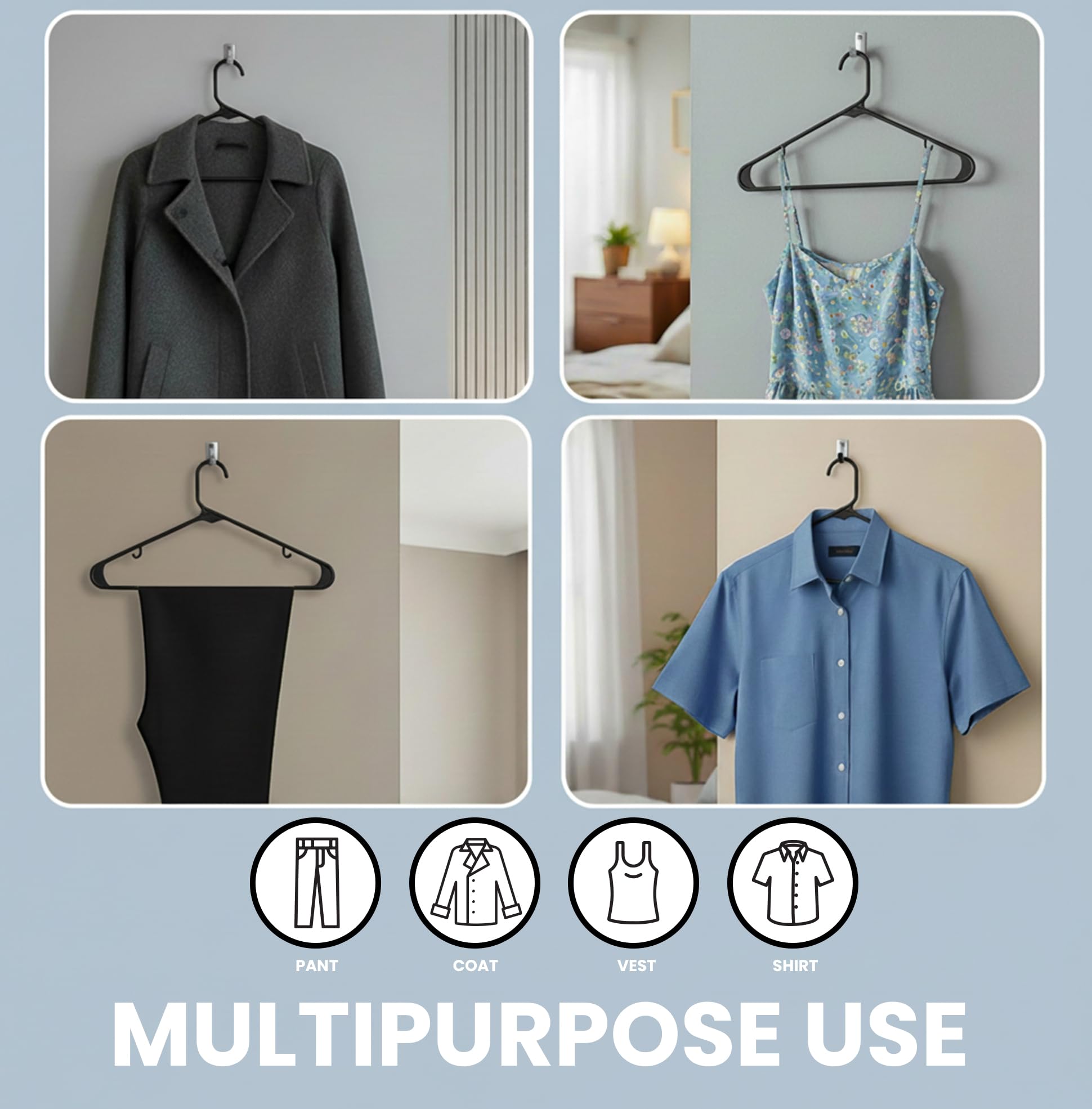 Utopia Home durable plastic hangers resist bending for long-lasting use.