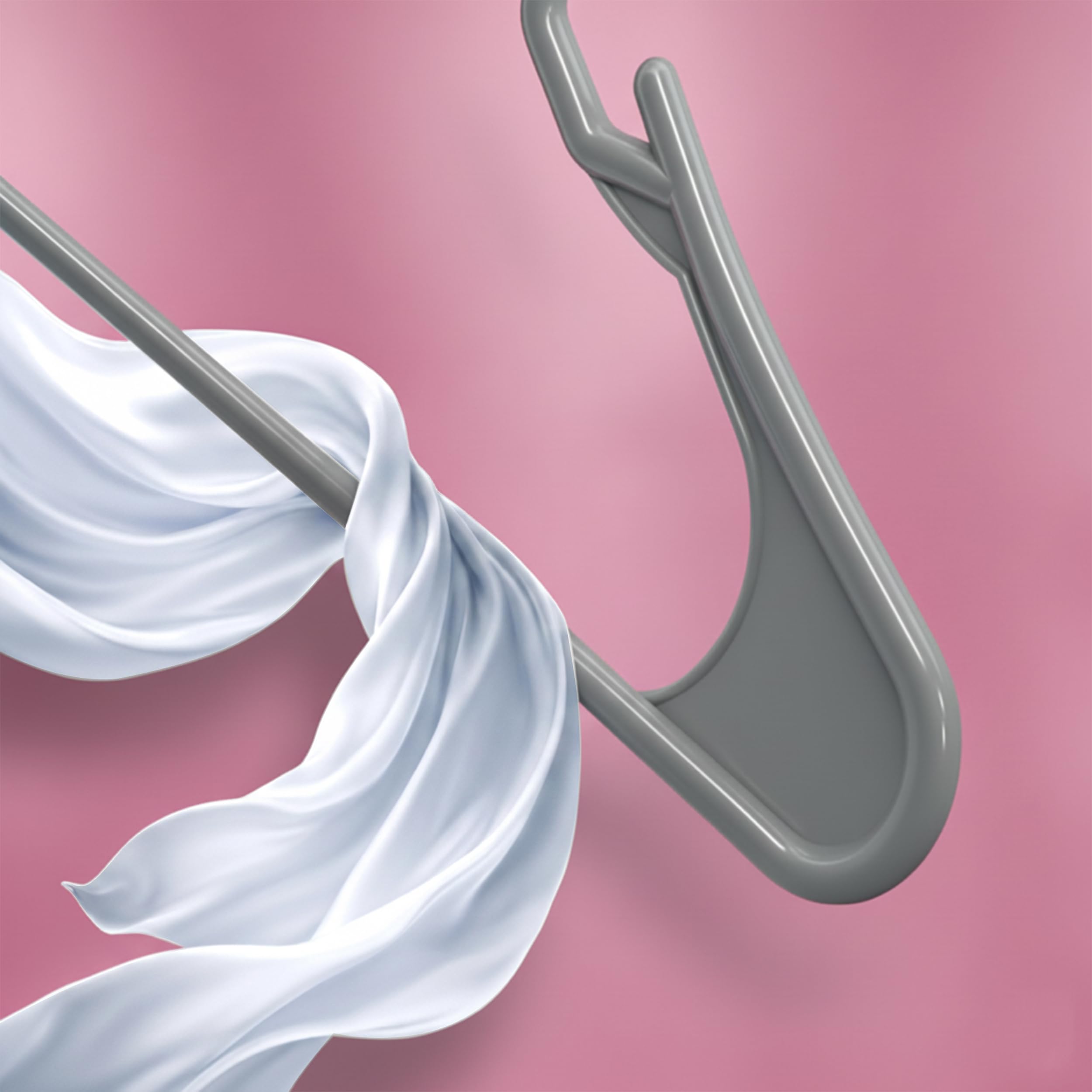 Utopia Home grey finish hangers give a polished, tidy closet look.