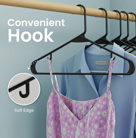 Utopia Home versatile hangers for shirts, pants, skirts, and coats.