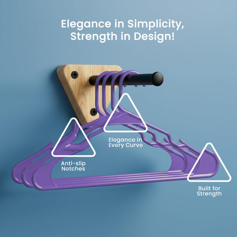 Utopia Home plastic hangers help heavy jeans stay neat and shaped.