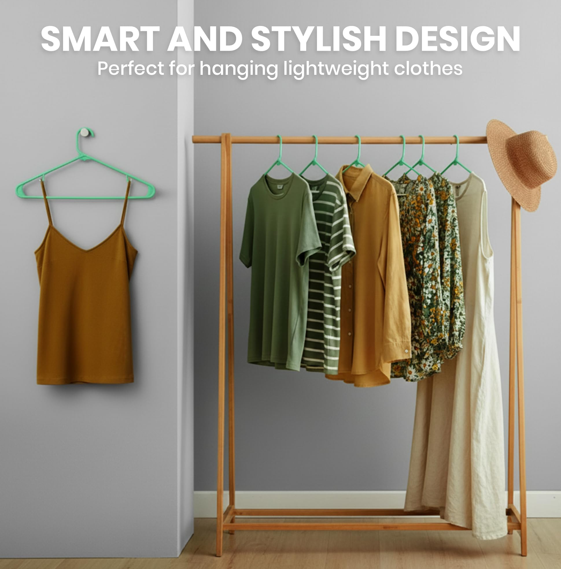 Utopia Home durable hangers maintain form for shirts, pants, coats.