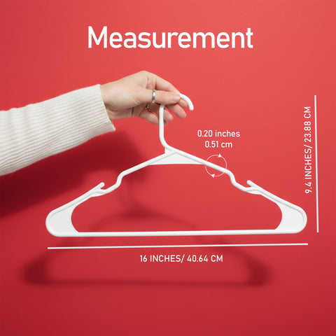Utopia Home 50-pack hangers sturdy build supports garments without bending.