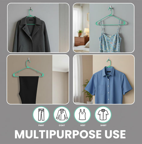 Utopia Home slim-design hangers maximize closet space and neatness.