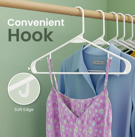 Utopia Home slim design maximizes closet space while keeping garments neat.